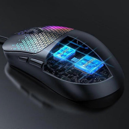 Rato Gaming Yesido KB32 RGB 7200DPI Preto