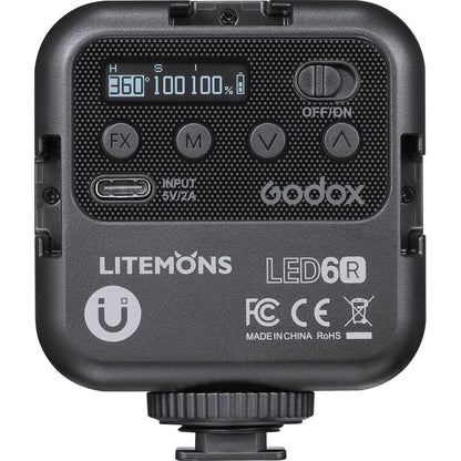Luz de Vídeo Godox LED6R / Preto_0