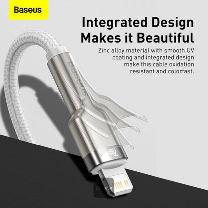 Cabo Baseus Cafule USB-C p/ Lightning / PD 20W / 1m / Branco