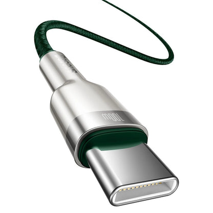 Cabo USB-C para USB-C Baseus Cafule / 100W / 2m / Verde