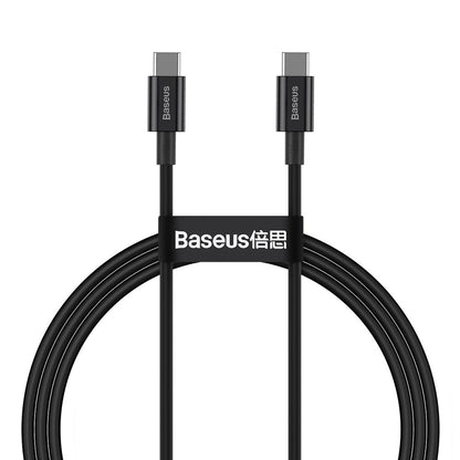 Baseus Superior Series Cabo USB-C para USB-C / 100W / 1m / Preto