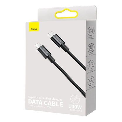 Baseus Superior Series Cabo USB-C para USB-C / 100W / 1m / Preto