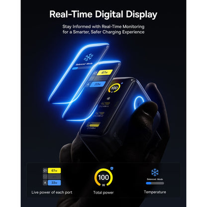 Carregador Baseus PicoGo AE21 100W GaN 2x USB-C + USB-A Preto