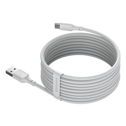 Conjunto 2 Cabos USB-A para USB-C Macho / PD 40W / 1.5m / Branco