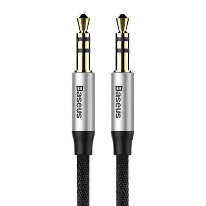 Cabo Extensão de Áudio Baseus Yiven Jack 3.5mm / 1.5m / Preto/Prateado