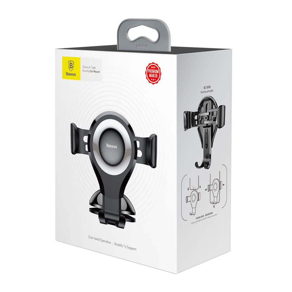 Suporte Gravitacional para Telefone Baseus Osculum (Preto + Prateado)