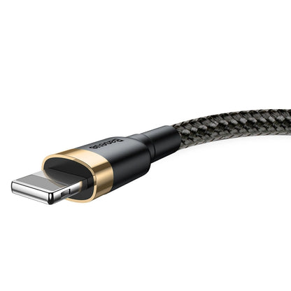 Cabo Dados Baseus Cafule USB para Lightning / 2m / Preto e Dourado