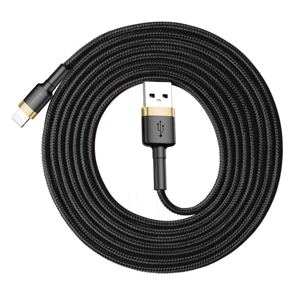 Cabo Dados Baseus Cafule USB para Lightning / 2m / Preto e Dourado
