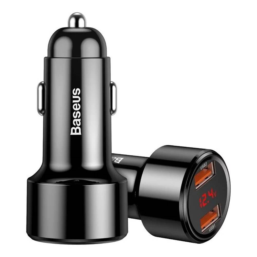 Carregador de Isqueiro Baseus Magic Series Dual USB-A / 45W / Preto