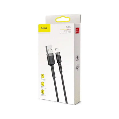 Cabo de Dados Baseus USB-A para Lightning / 3m / Preto