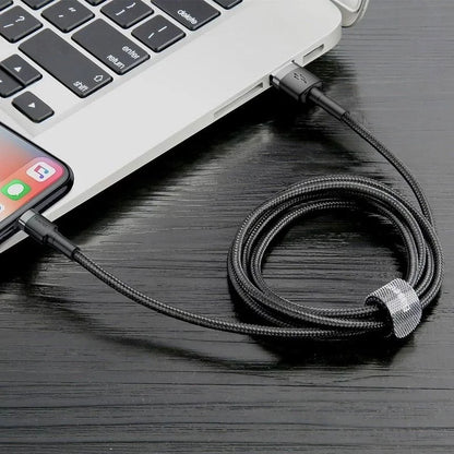 Cabo de Dados Baseus USB-A para Lightning / 3m / Preto