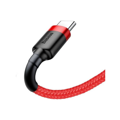 Cabo Baseus Cafule USB-A para USB-C / 3A 20W / 3m / Vermelho