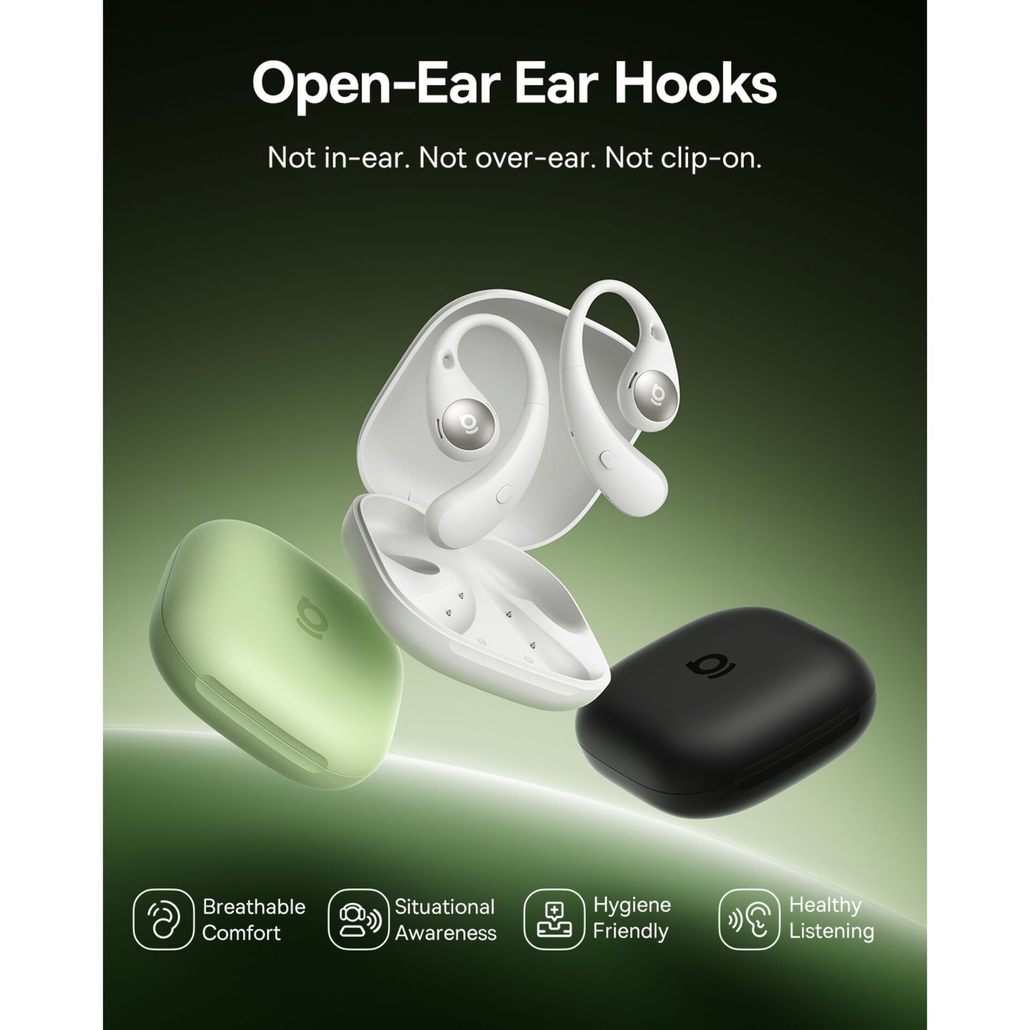 Auriculares Baseus Eli Sport 2 Open-Ear TWS Off-White