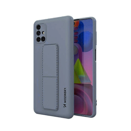 Wozinsky Kickstand Case silicone stand cover for Samsung Galaxy M51 blue_0
