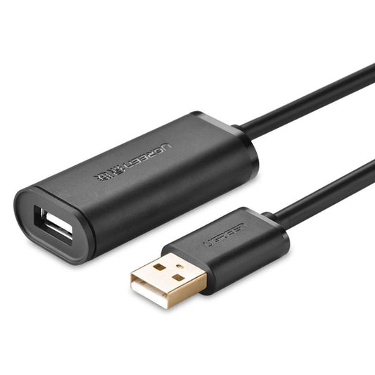 Cabo de extensão USB 2.0 UGREEN / 480 Mbps /  10m / Preto