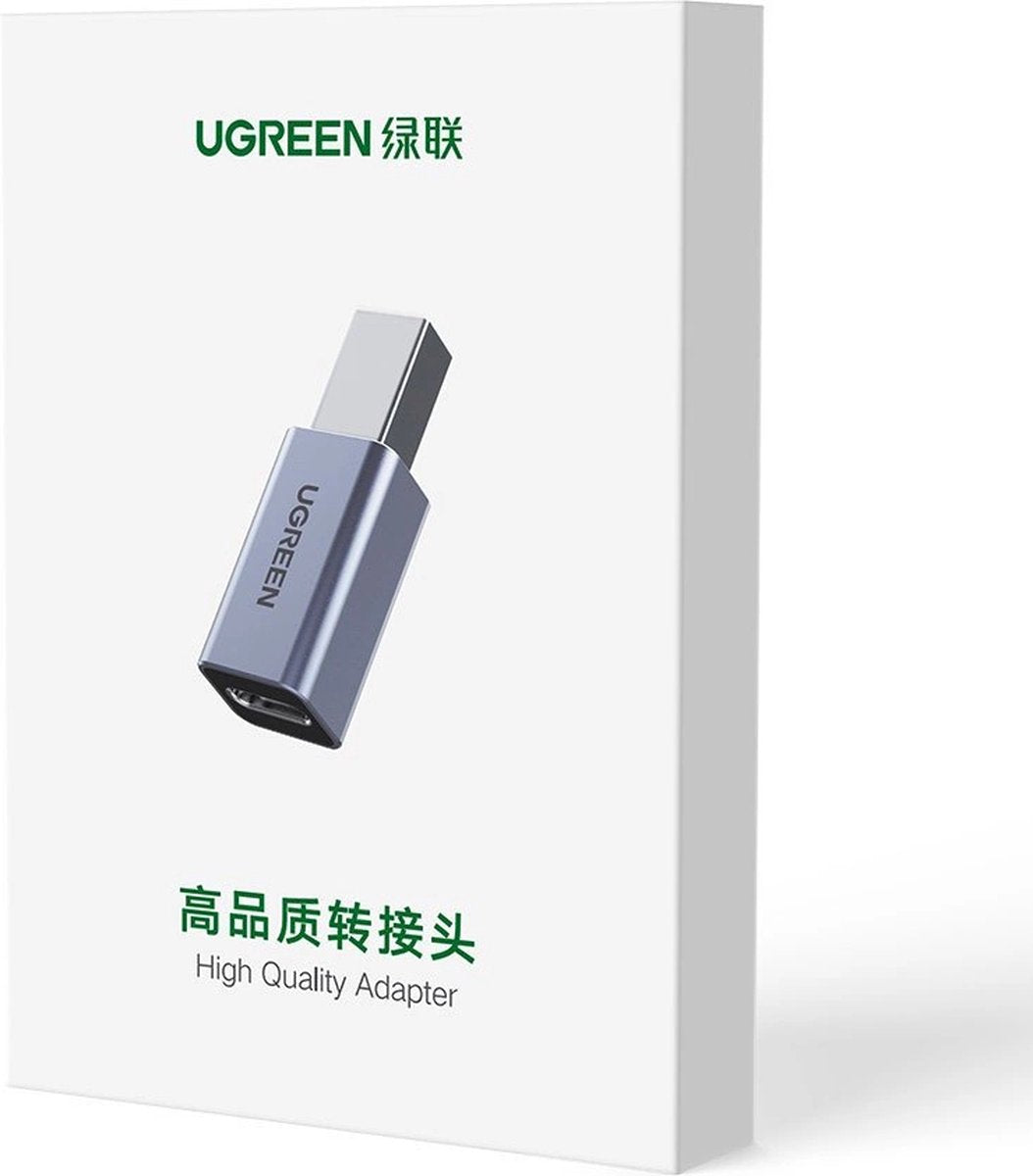 Adaptador Ugreen USB-B para USB-C / Cinzento / US382
