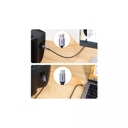 Adaptador Ugreen USB-B para USB-C / Cinzento / US382