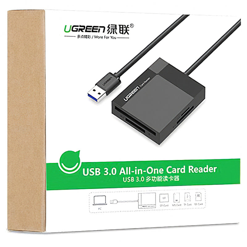 Leitor de Cartões USB 3.0 UGREEN CR125 Preto