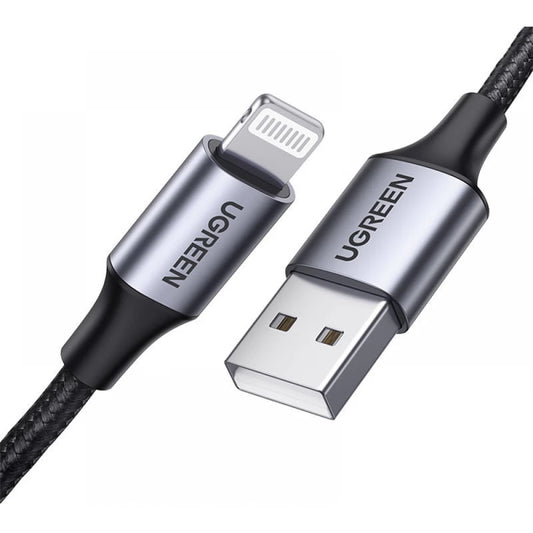Cabo Ugreen US199 60157 USB-A / Lightning MFi 1.5m - Preto