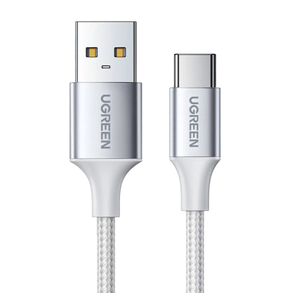 Cabo Dados Ugreen 60409 / USB-A para USB-C /  Quick Charge 3.0 / 2.0 3A / 3M / Branco