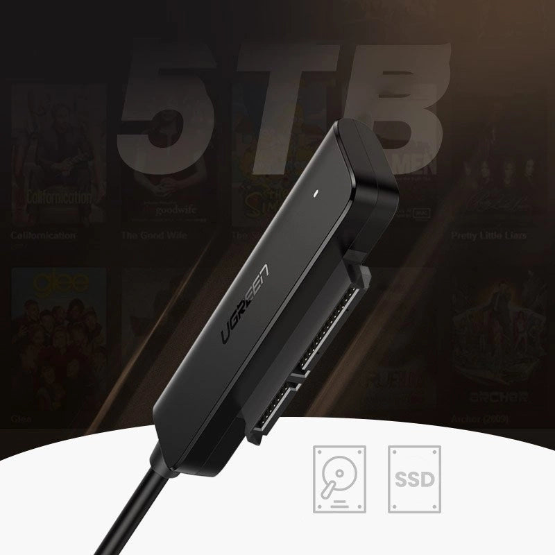 Adaptador UGREEN CM321  USB 3.2 Gen 1 (SuperSpeed USB 5 Gbps) para SATA III 3.0 HDD SSD