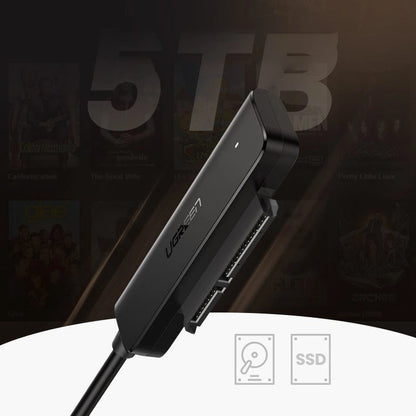 Adaptador UGREEN CM321  USB 3.2 Gen 1 (SuperSpeed USB 5 Gbps) para SATA III 3.0 HDD SSD