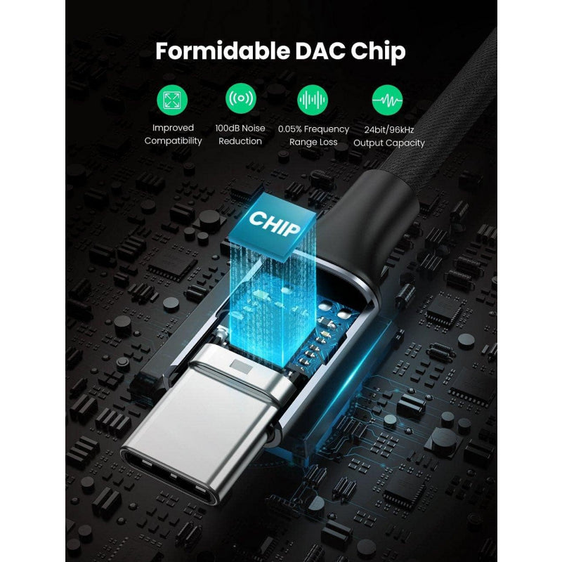 Adaptador USB-C para Jack 3.5mm UGREEN AV161 Cinzento