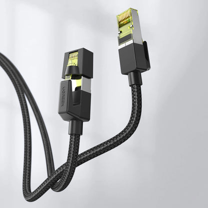 Cabo de Rede UGREEN 80424 / Cat7 F/FTP / Shielded Braided & Round / 30AWG  / 3m / Preto
