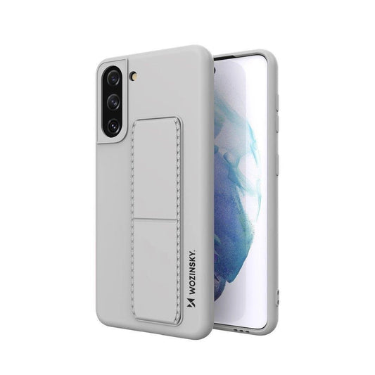 Wozinsky Kickstand Case Silicone Stand Cover for Samsung Galaxy S21 + 5G gray_0