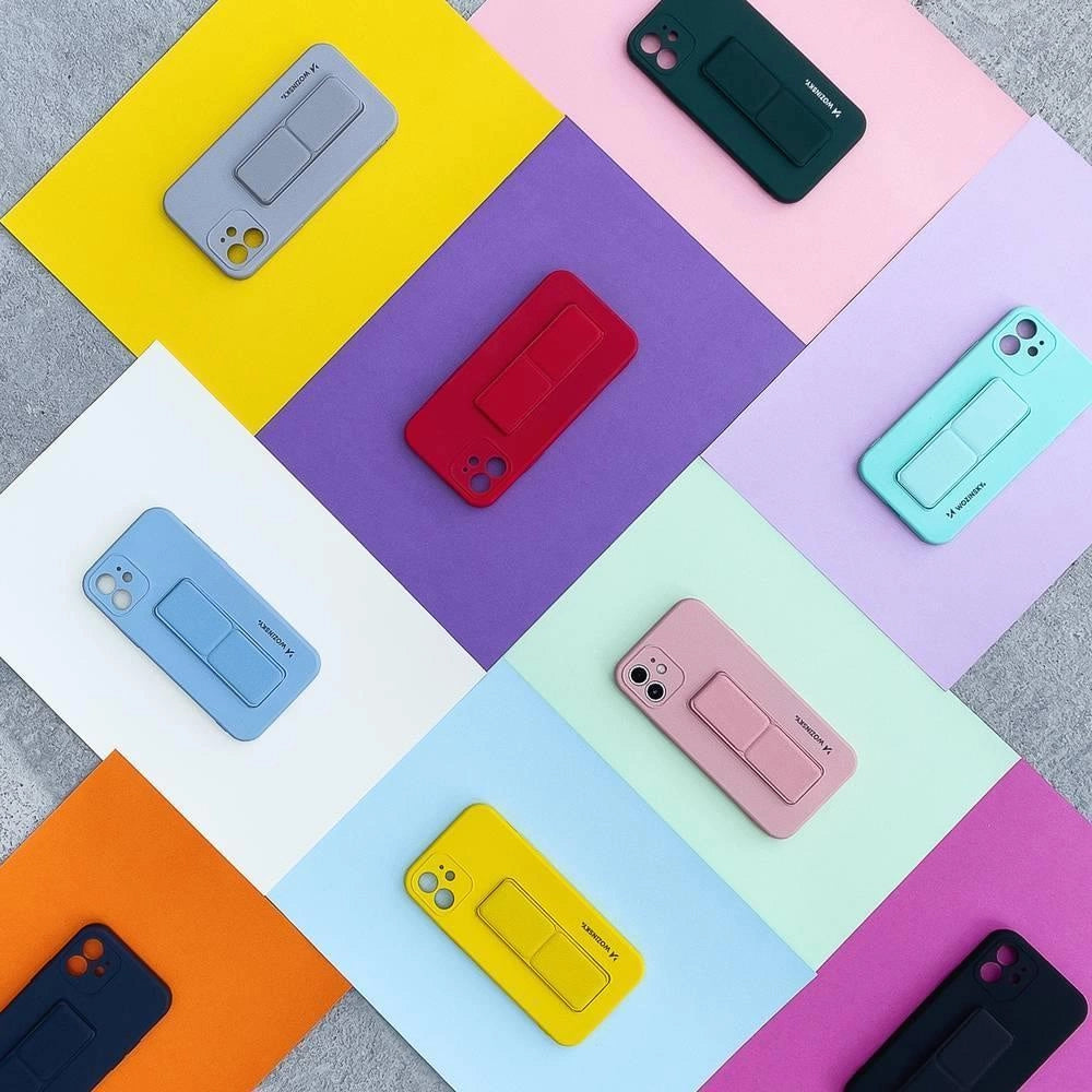 Wozinsky Kickstand Case Silicone Stand Cover for Samsung Galaxy S21 + 5G Light Blue_10