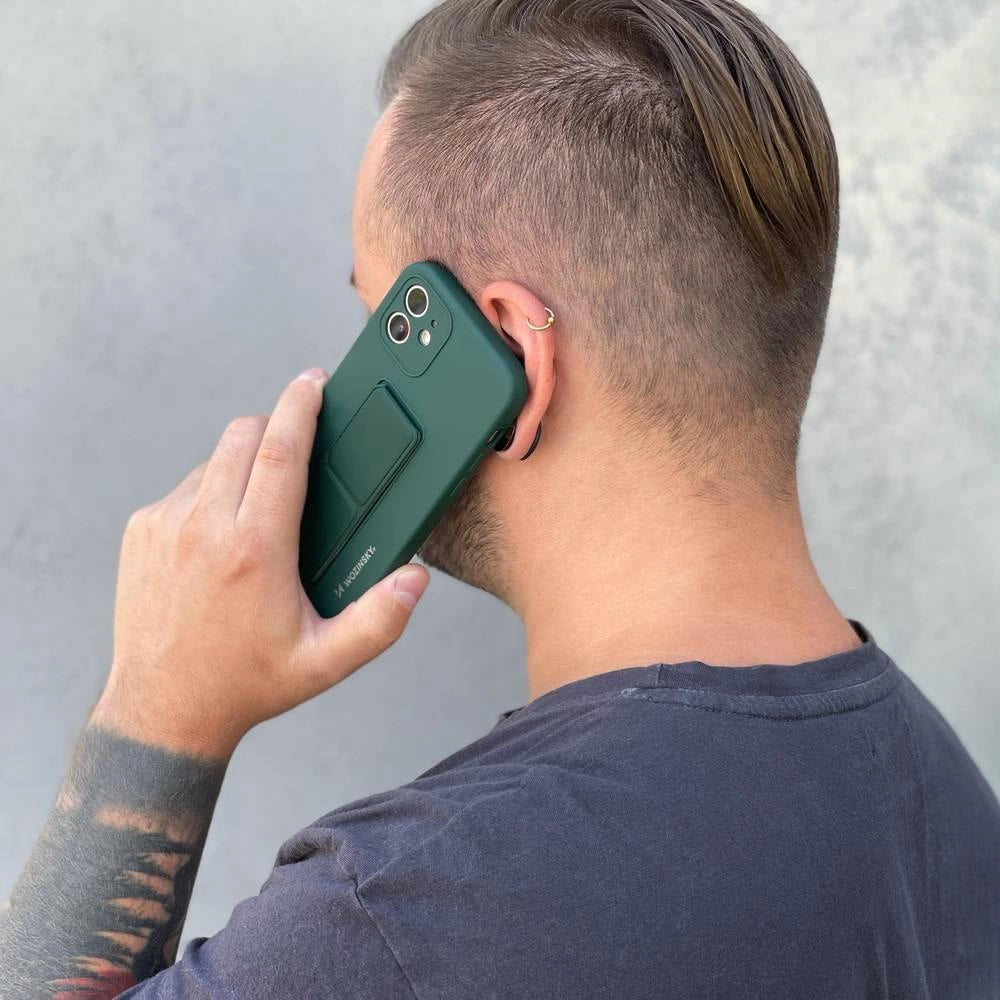 Wozinsky Kickstand Case Silicone Stand Cover for Xiaomi Redmi 10X 4G / Xiaomi Redmi Note 9 Gray_5
