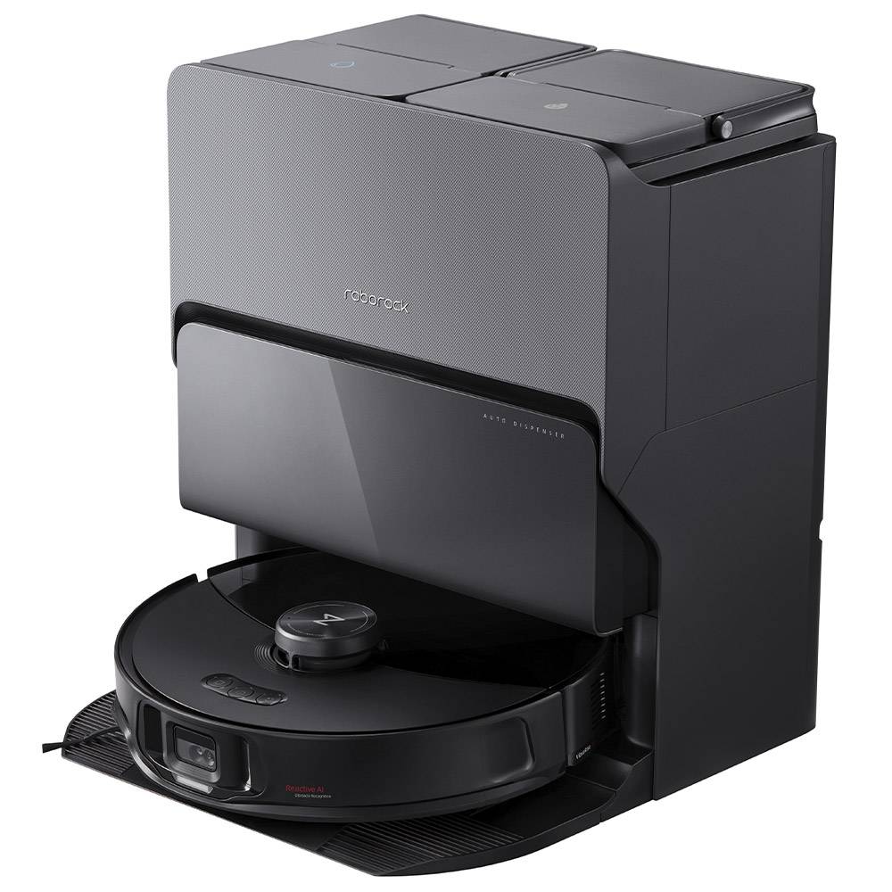 Aspirador Robô Roborock S8 MaxV Ultra 10000Pa 5200mAh Preto + Estação de Esvaziamento Automático