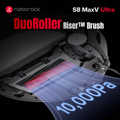 Aspirador Robô Roborock S8 MaxV Ultra 10000Pa 5200mAh Preto + Estação de Esvaziamento Automático