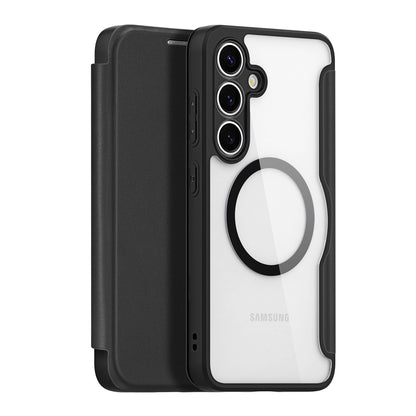 Capa Dux Ducis Skin X Pro com MagSafe e carteira para Samsung Galaxy S25 / Preta