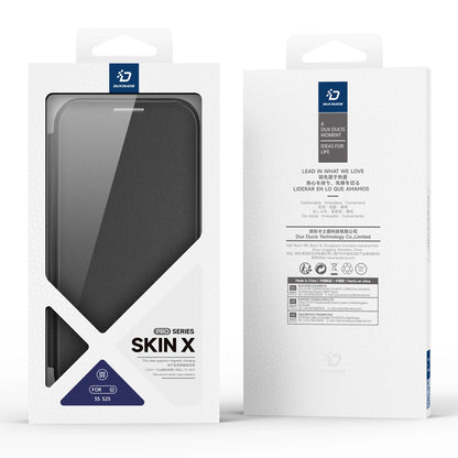 Capa Dux Ducis Skin X Pro com MagSafe e carteira para Samsung Galaxy S25 / Preta