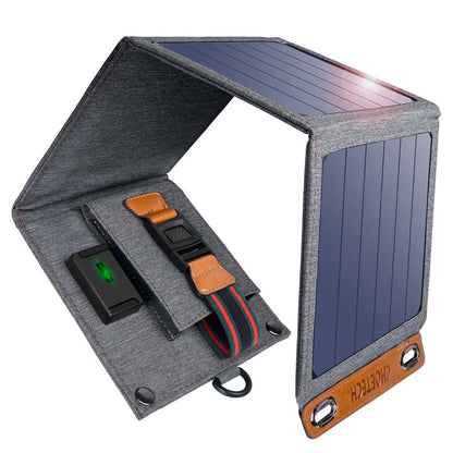 Carregador USB Solar Dobrável Choetech SC004 / 14W / Cinza
