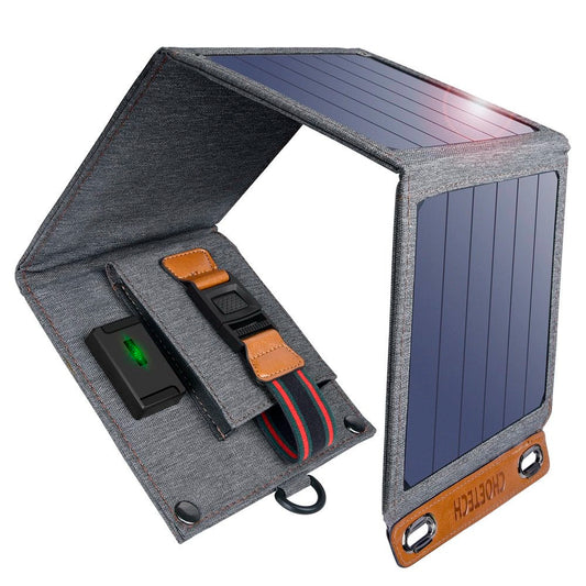 Carregador USB Solar Dobrável Choetech SC004 / 14W / Cinza