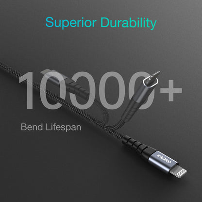 Cabo USB-C para Lightning Choetech Fast Charging IP0041 / PD 18W / 480Mb/s / 3A 2m / Preto