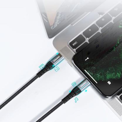 Cabo USB-C para Lightning Choetech Fast Charging IP0041 / PD 18W / 480Mb/s / 3A 2m / Preto
