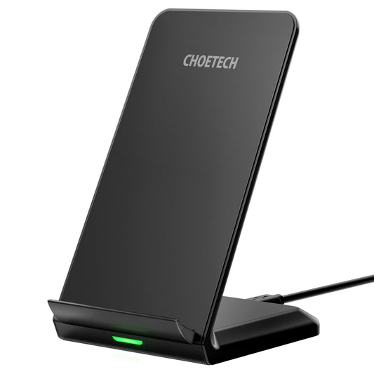 Carregador Sem Fios Indutivo Choetech / 10W / c/ Suporte Preto / T524-F