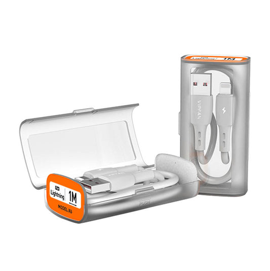 Cabo USB para Lightning VFAN X06 / 3A / 1m / Branco