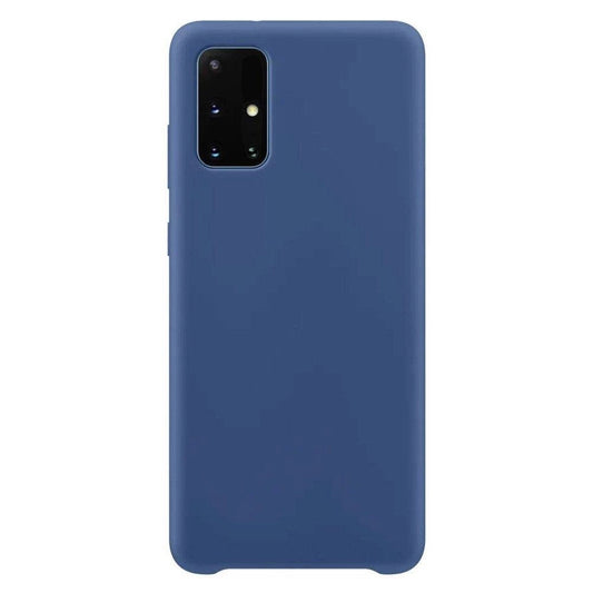 Silicone Case Soft Flexible Rubber Cover for Samsung Galaxy S21 Ultra 5G dark blue_0