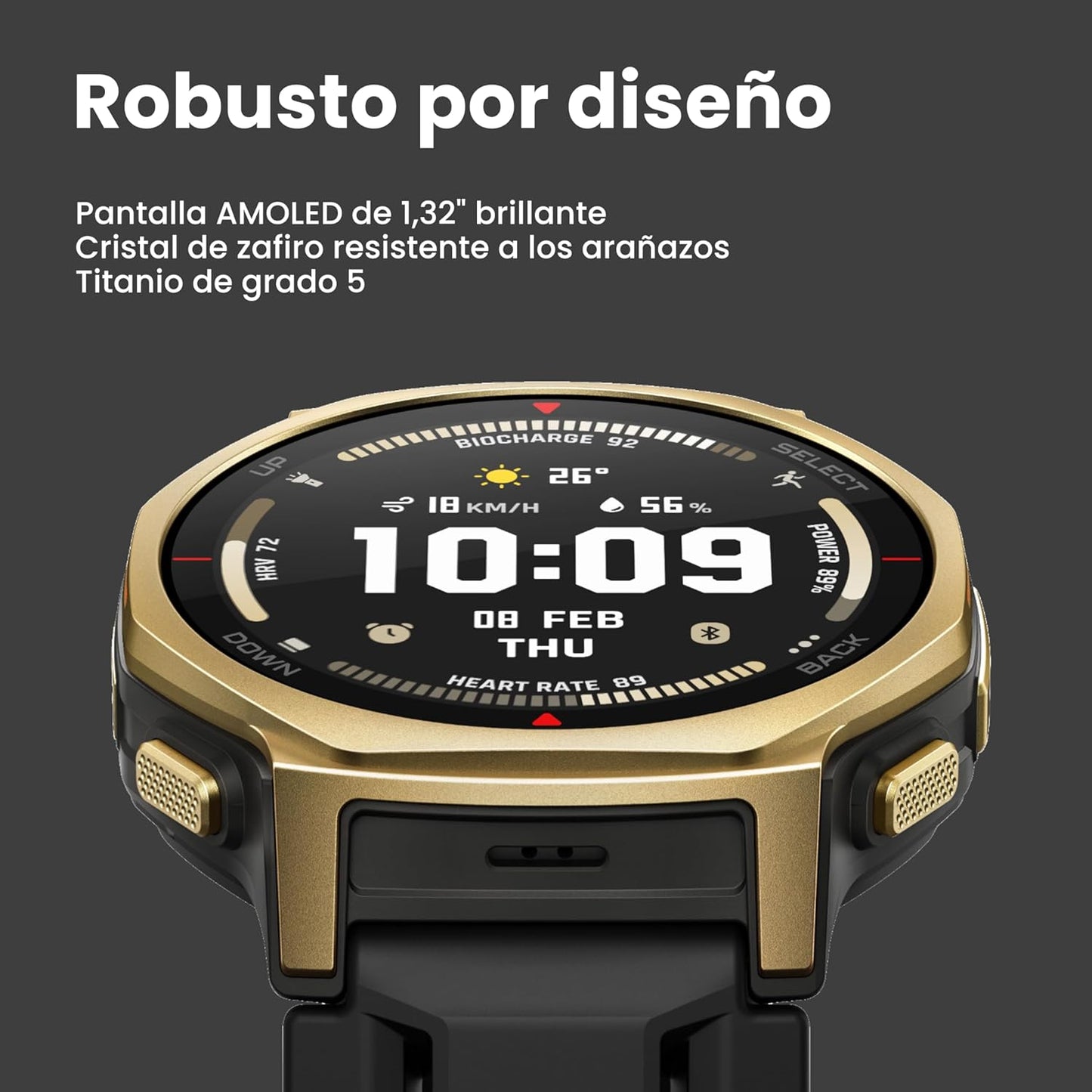 Smartwatch Amazfit T-Rex 3 Pro GPS AMOLED Safira Titânio