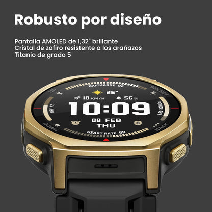 Smartwatch Amazfit T-Rex 3 Pro GPS AMOLED Safira Titânio