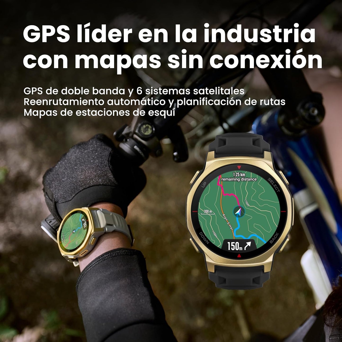 Smartwatch Amazfit T-Rex 3 Pro GPS AMOLED Safira Titânio