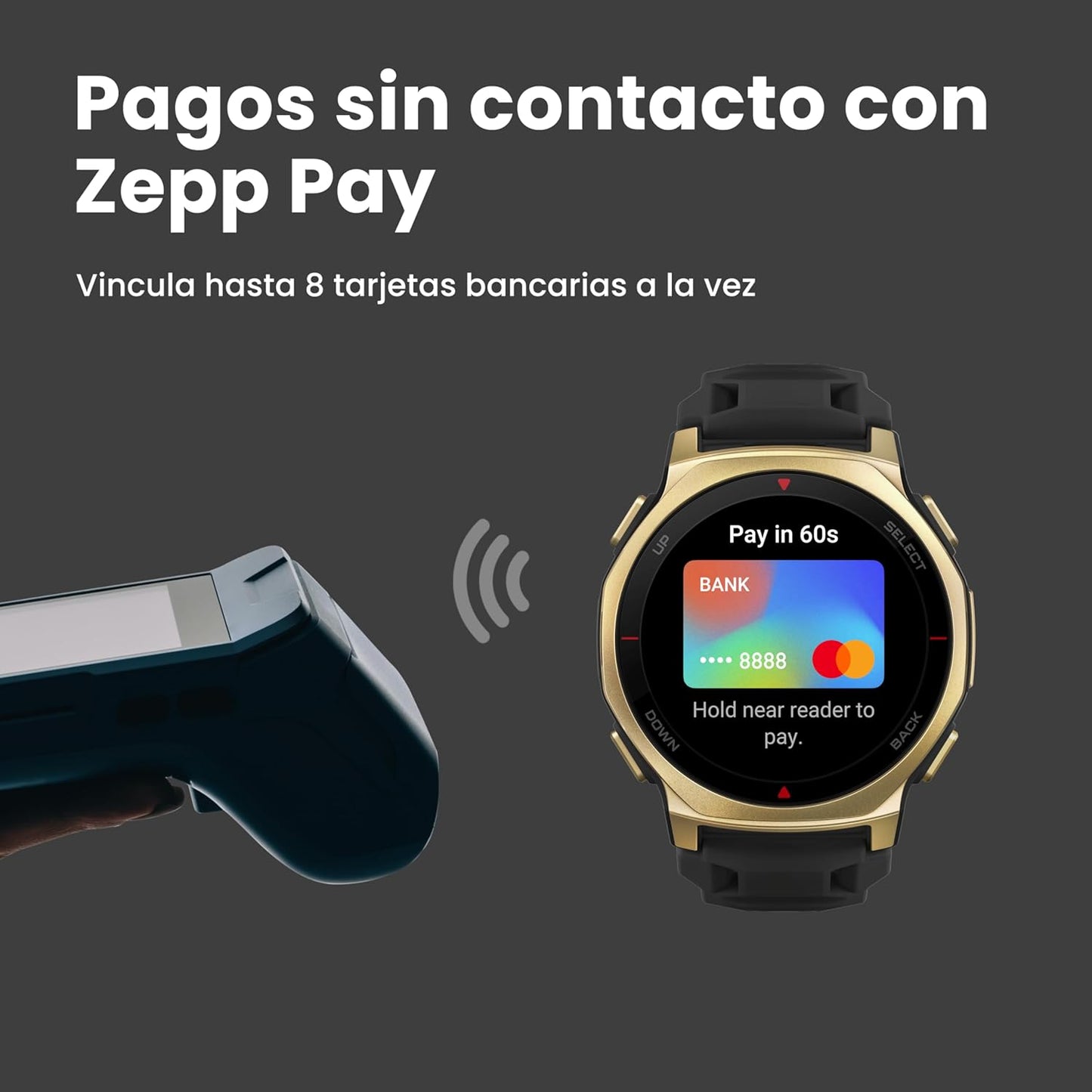 Smartwatch Amazfit T-Rex 3 Pro GPS AMOLED Safira Titânio