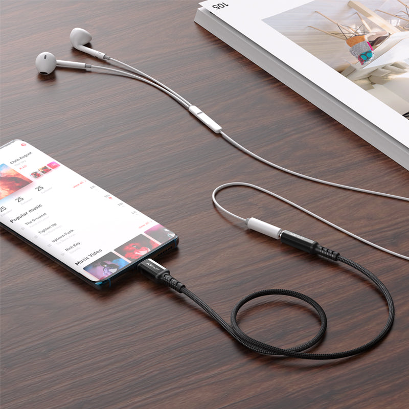 Adaptador USB-C para mini jack 3,5mm Acefast C1-07 18cm