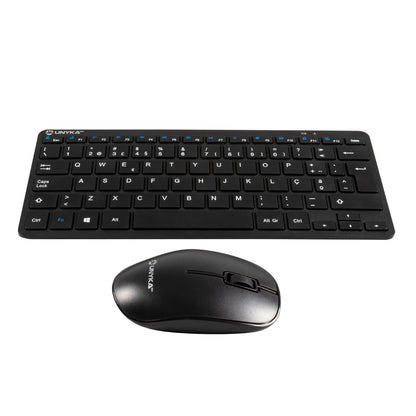 Título do Produto Teclado e Rato Sem Fios Unyka MK288 Pro Nano Wireless Preto PT