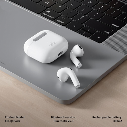 Auriculares Bluetooth XO Design Q6 Pods TWS Branco