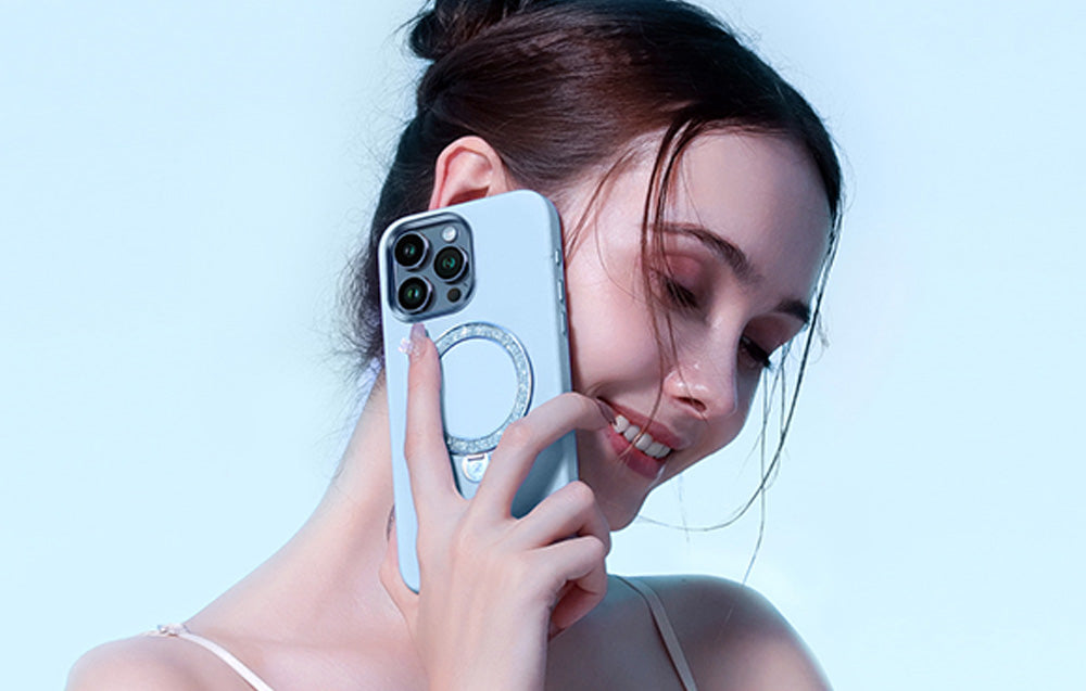 Capinha JOYROOM Dancing Circle para iPhone 14 Pro Max Azul PN-14L4